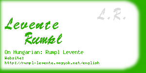 levente rumpl business card